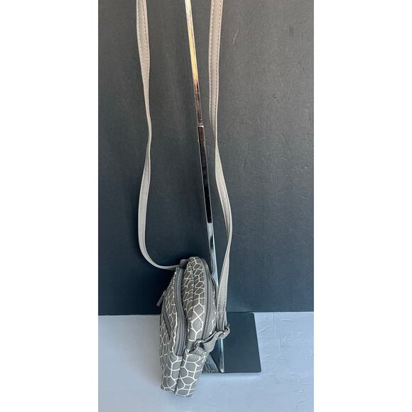 Multi Sac Summerville Geo Print Grey Multi Compartment Crossbody Bag Purse - Picture 3 of 11